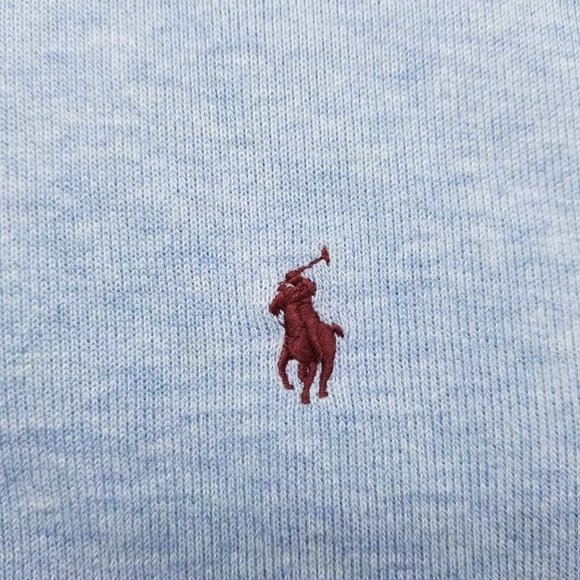 Polo Ralph Lauren Sweater Mens Large Blue Pullover Mock Neck Zip Cotton - Picture 6 of 14